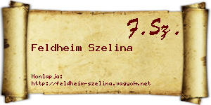 Feldheim Szelina névjegykártya